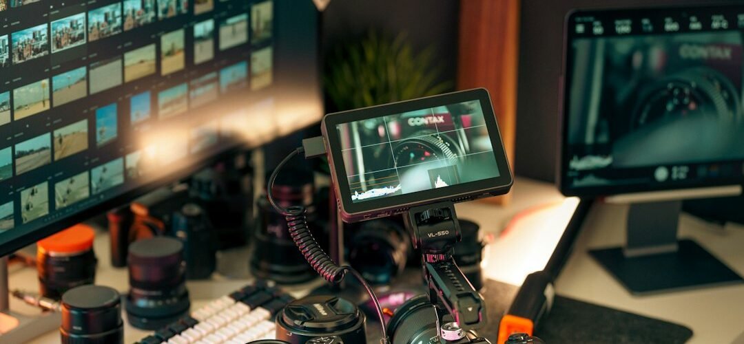 Professional video editing workstation for learning AI-powered YouTube automation and video editing